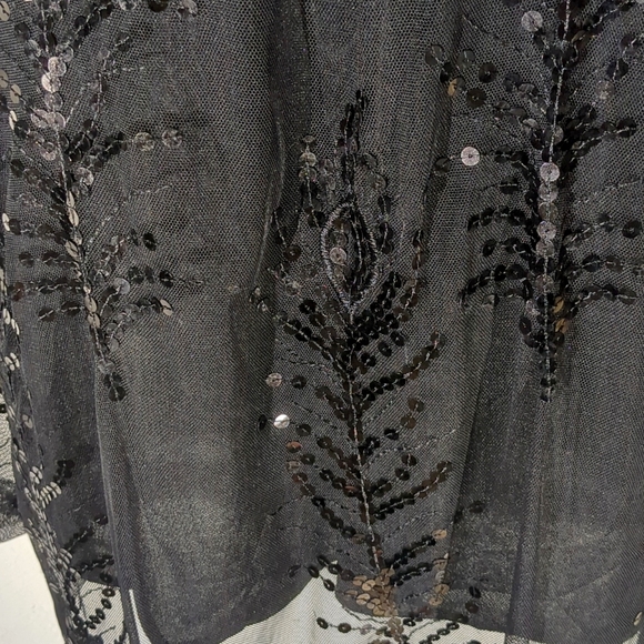Forever 21 Black Sequin Holiday Dress Size L NWOT - Picture 6 of 11